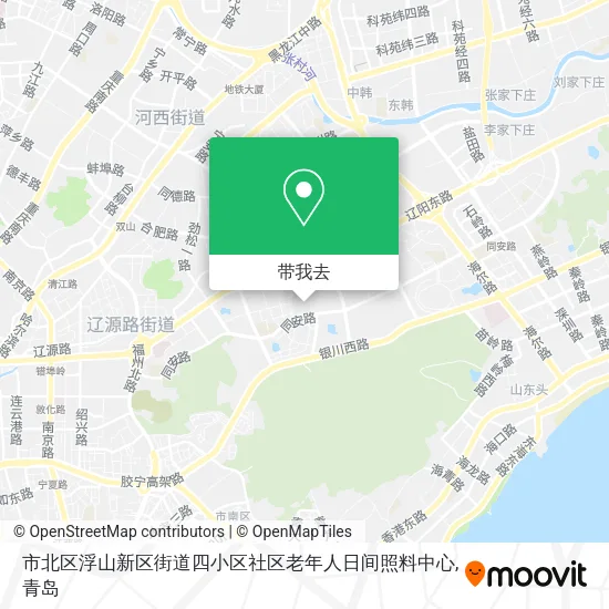 市北区浮山新区街道四小区社区老年人日间照料中心地图