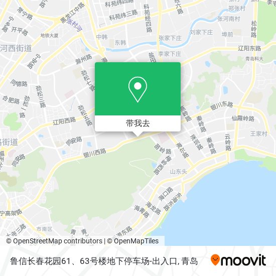 鲁信长春花园61、63号楼地下停车场-出入口地图