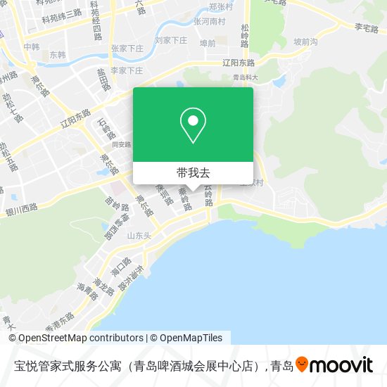 宝悦管家式服务公寓（青岛啤酒城会展中心店）地图