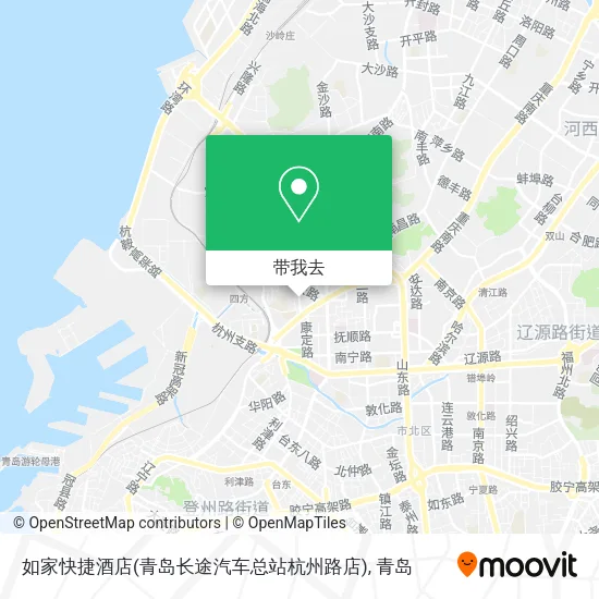 如家快捷酒店(青岛长途汽车总站杭州路店)地图