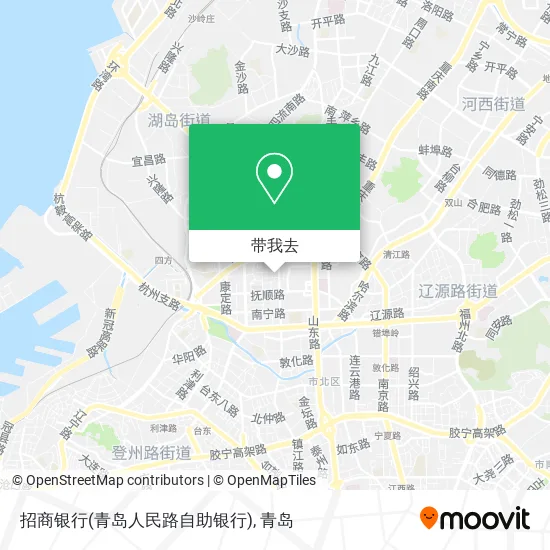 招商银行(青岛人民路自助银行)地图