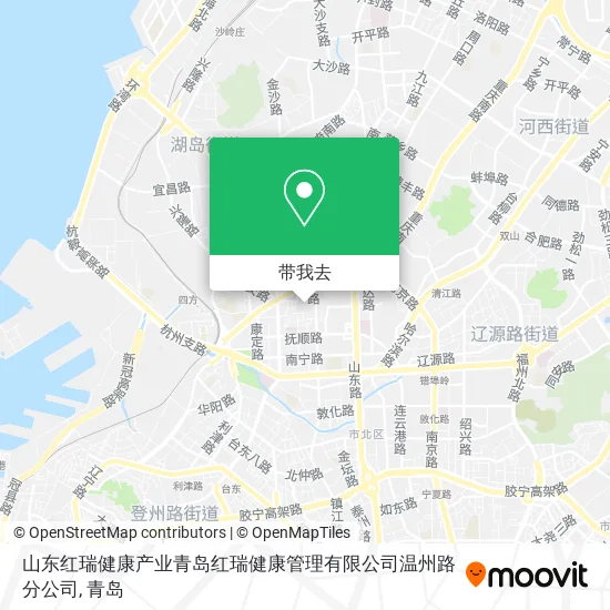 山东红瑞健康产业青岛红瑞健康管理有限公司温州路分公司地图