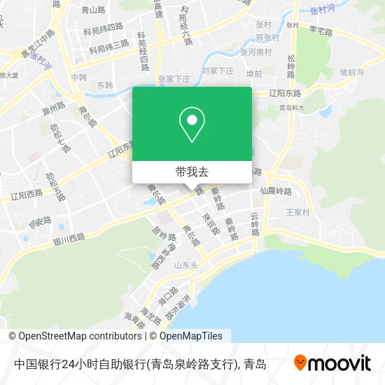 中国银行24小时自助银行(青岛泉岭路支行)地图