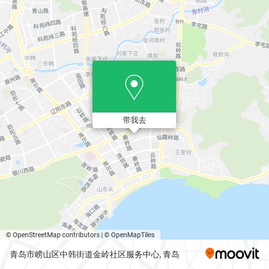 青岛市崂山区中韩街道金岭社区服务中心地图