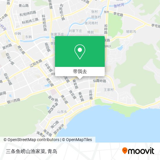 三条鱼崂山渔家菜地图