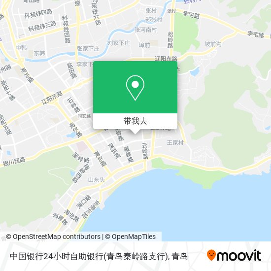 中国银行24小时自助银行(青岛秦岭路支行)地图