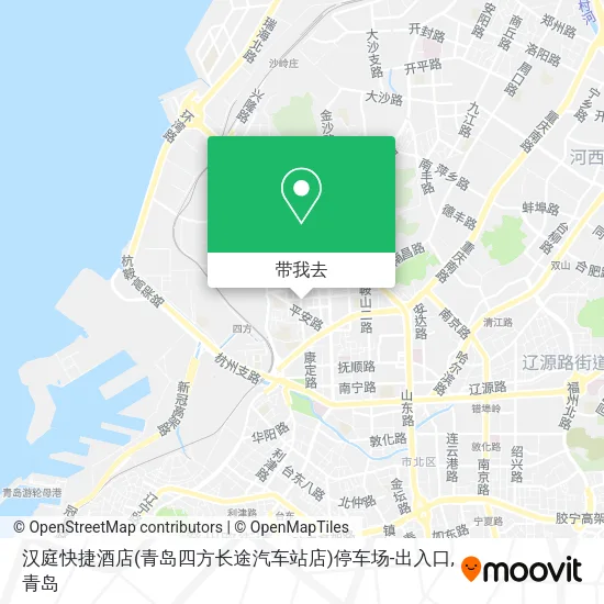 汉庭快捷酒店(青岛四方长途汽车站店)停车场-出入口地图