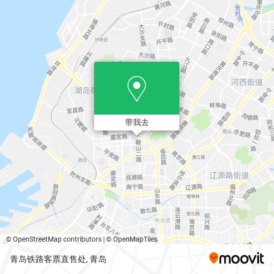 青岛铁路客票直售处地图