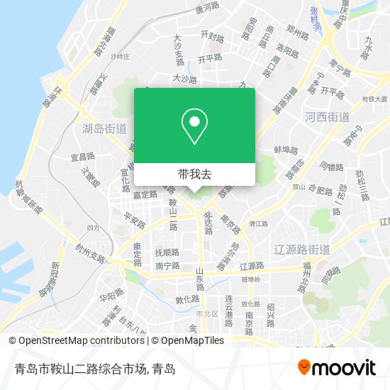 青岛市鞍山二路综合市场地图