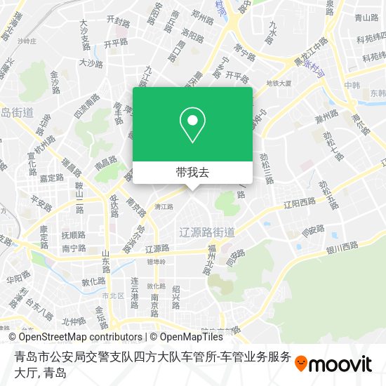 青岛市公安局交警支队四方大队车管所-车管业务服务大厅地图