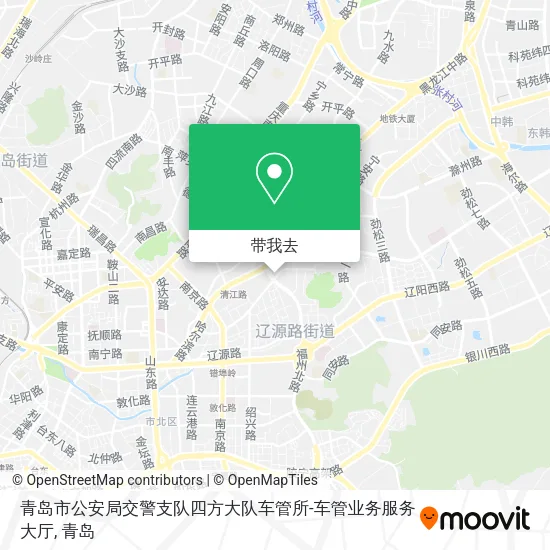 青岛市公安局交警支队四方大队车管所-车管业务服务大厅地图