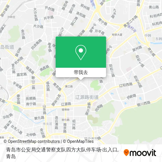 青岛市公安局交通警察支队四方大队停车场-出入口地图