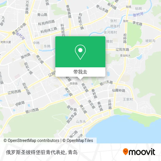 俄罗斯圣彼得堡驻青代表处地图