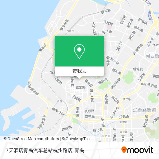 7天酒店青岛汽车总站杭州路店地图