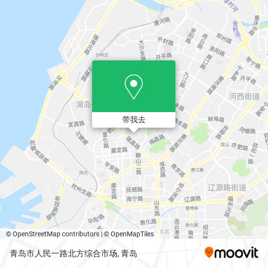 青岛市人民一路北方综合市场地图