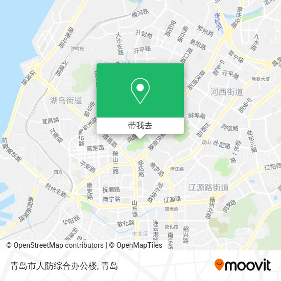 青岛市人防综合办公楼地图