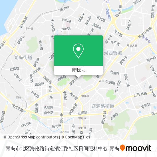 青岛市北区海伦路街道清江路社区日间照料中心地图