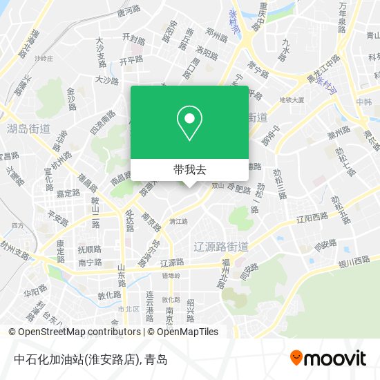 中石化加油站(淮安路店)地图