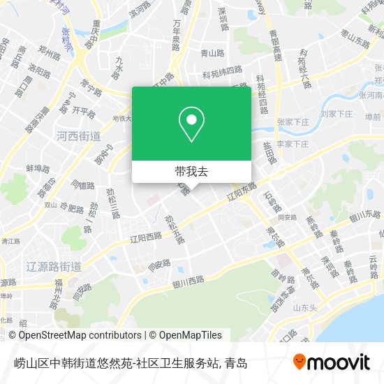 崂山区中韩街道悠然苑-社区卫生服务站地图