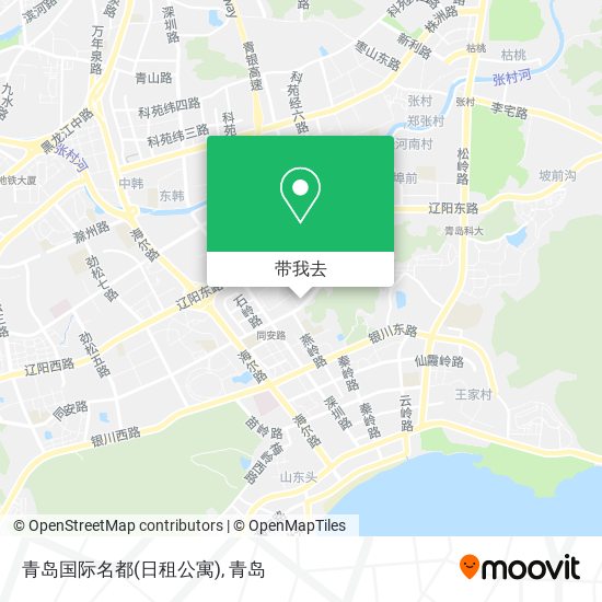 青岛国际名都(日租公寓)地图