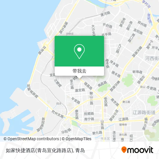 如家快捷酒店(青岛宣化路路店)地图