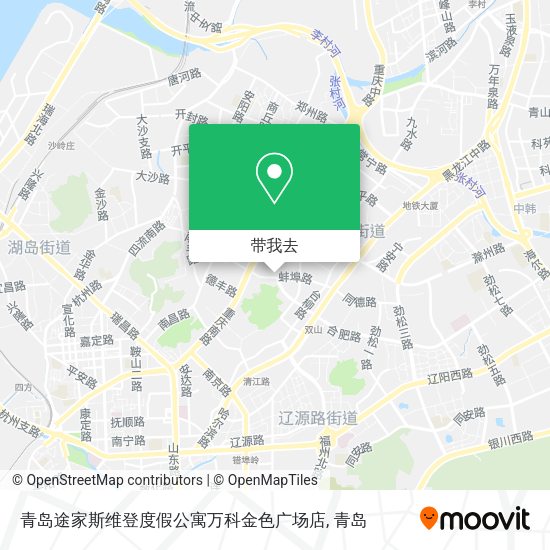 青岛途家斯维登度假公寓万科金色广场店地图