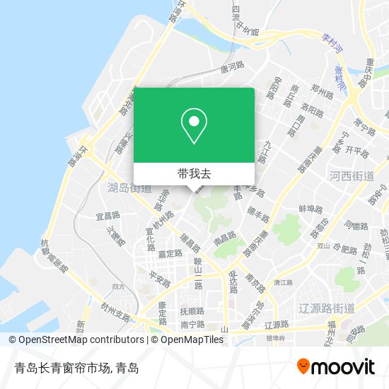 青岛长青窗帘市场地图