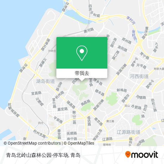 青岛北岭山森林公园-停车场地图