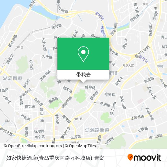 如家快捷酒店(青岛重庆南路万科城店)地图