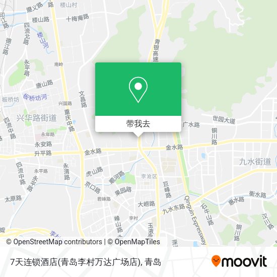 7天连锁酒店(青岛李村万达广场店)地图