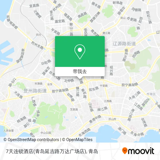 7天连锁酒店(青岛延吉路万达广场店)地图