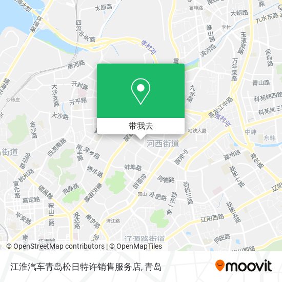 江淮汽车青岛松日特许销售服务店地图