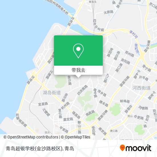 青岛超银学校(金沙路校区)地图