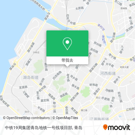 中铁19局集团青岛地铁一号线项目部地图