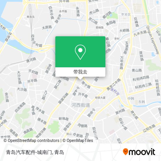 青岛汽车配件-城南门地图
