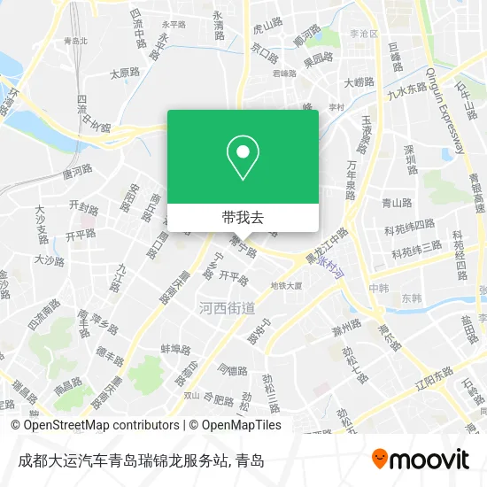 成都大运汽车青岛瑞锦龙服务站地图