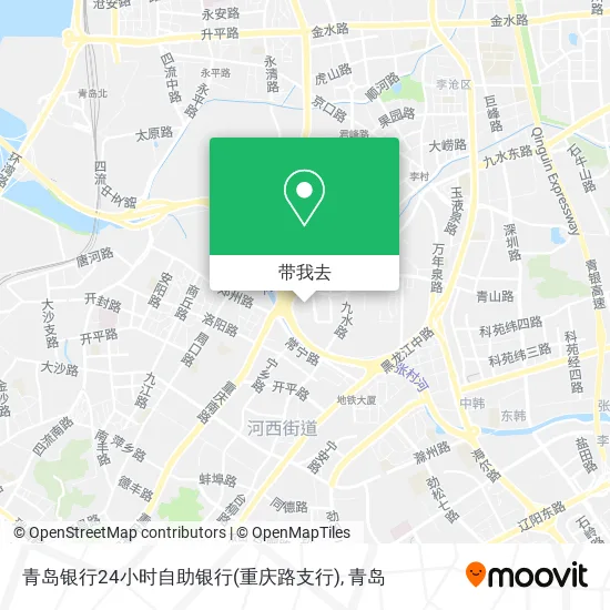 青岛银行24小时自助银行(重庆路支行)地图