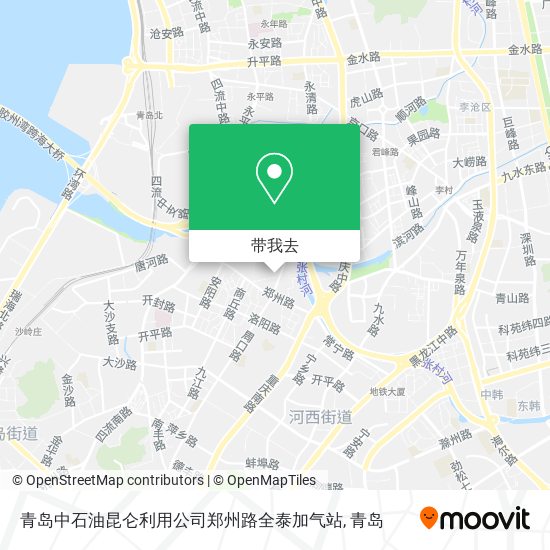 青岛中石油昆仑利用公司郑州路全泰加气站地图