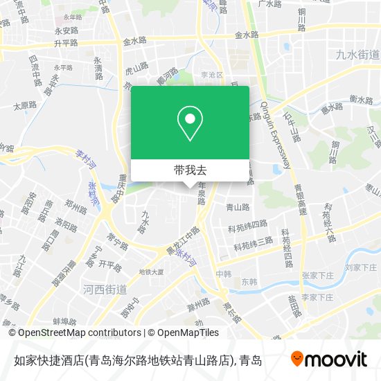 如家快捷酒店(青岛海尔路地铁站青山路店)地图