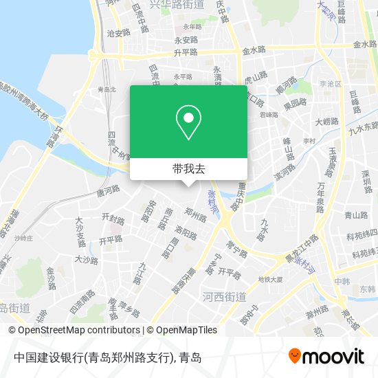 中国建设银行(青岛郑州路支行)地图
