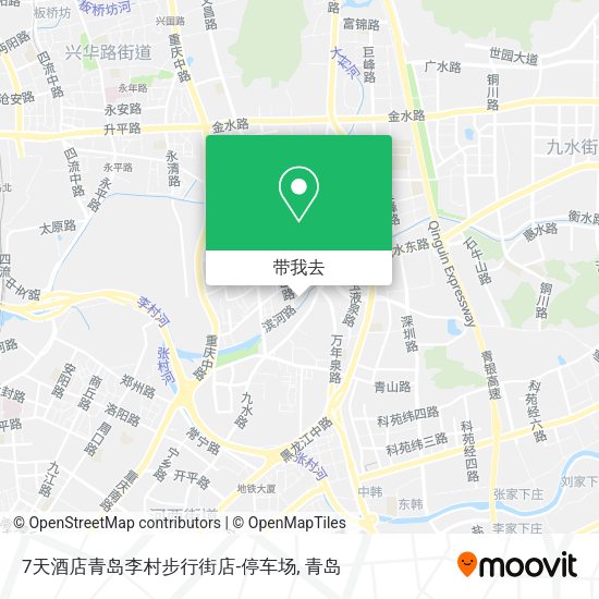7天酒店青岛李村步行街店-停车场地图