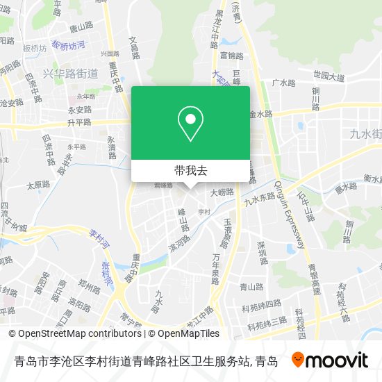 青岛市李沧区李村街道青峰路社区卫生服务站地图