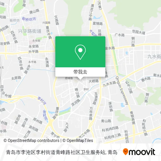 青岛市李沧区李村街道青峰路社区卫生服务站地图
