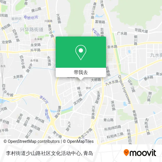 李村街道少山路社区文化活动中心地图
