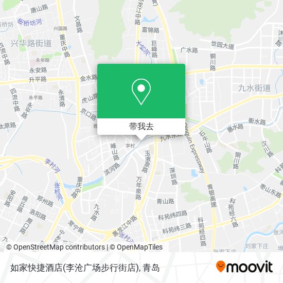 如家快捷酒店(李沧广场步行街店)地图