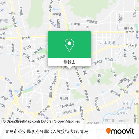 青岛市公安局李沧分局出入境接待大厅地图