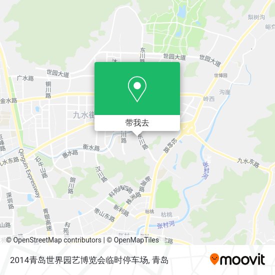 2014青岛世界园艺博览会临时停车场地图