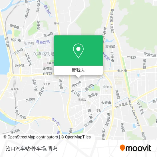 沧口汽车站-停车场地图