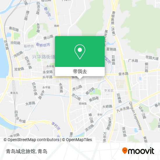 青岛城忠旅馆地图