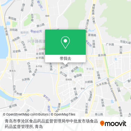 青岛市李沧区食品药品监督管理局华中批发市场食品药品监督管理所地图